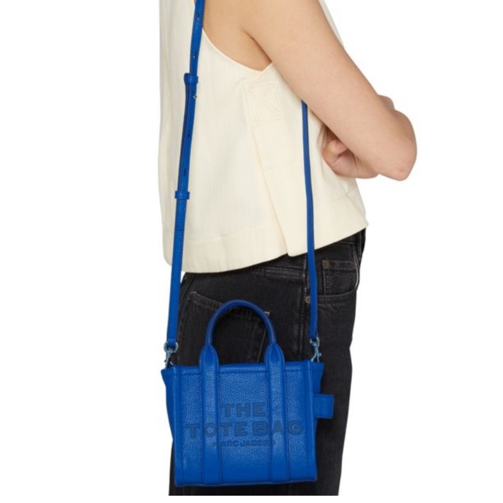 Marc Jacobs Blue Crocodile Embossed Crossbody Bag